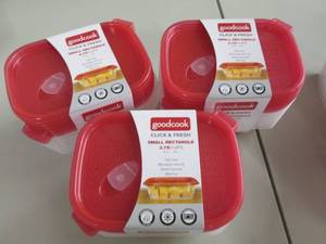 lot 14 image: 3- 6 pks GoodCook Click & Fresh 3.7...