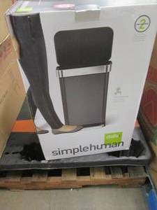 lot 28 image: Simple Human Black Stainless Step C...