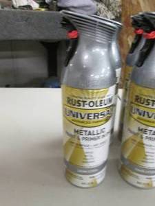 lot 101 image: 6 - 11 oz Cans Rust-oleum Metallic ...