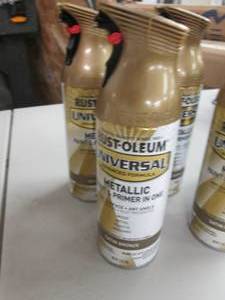 lot 103 image: 5 - 11 oz Cans Rust-oleum Metallic ...