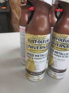 lot 108 image: 6 - 11 oz Cans Rust-oleum Aged Meta...