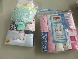 lot 123 image: 2 Packs Girls Size 12 Panties...