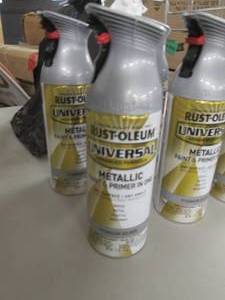 lot 152 image: 6 - 11 oz Cans Rust-oleum Metallic ...