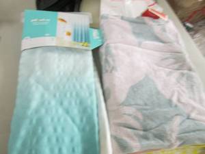 lot 252 image: Shower Curtain, Beach Towels...