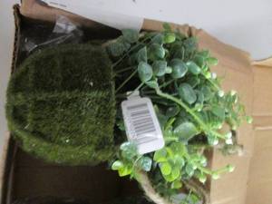 lot 264 image: 3 Hanging Artificial Plants Eucalyp...