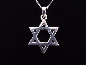 .925 Sterling Silver Star of David Pendant Necklace
