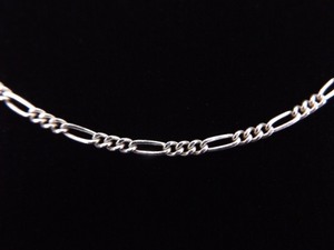 .925 Sterling Silver Figaro Link Necklace