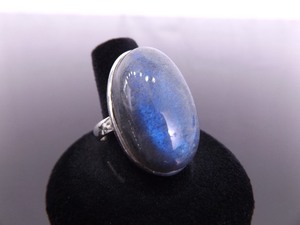 .925 Sterling Silver Large Labradorite Cabochon Ring&nbspSize&nbsp9.5