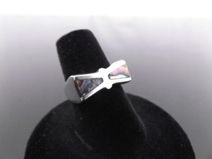 .925 Sterling Silver Inlayed Abalone Bowtie Ring&nbspSize&nbsp6
