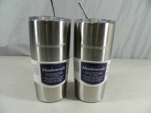 lot 31 image: 2 New Stainless Steel Vacuum Insulated Tumblers