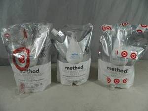 lot 43 image: 3 New Large Method Hand Soap Refills