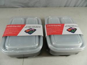 lot 45 image: 2 New 20 Piece Frigidaire Sectioned Food Storage Container Sets