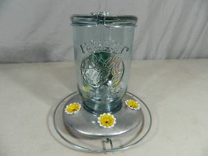 lot 72 image: New Perky Pet Mason Jar Hummingbird Feeder