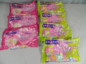 lot 159 image: 7 New Bags of Brachs Assorted Conversation Hearts