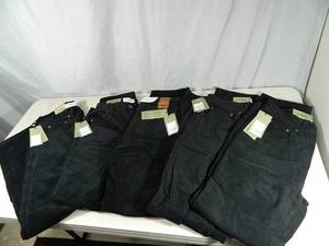 lot 174 image: 5 New Pair of Mens Black Pants