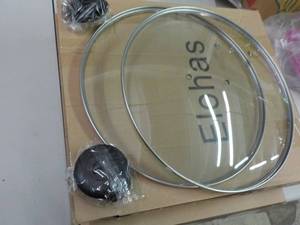lot 83 image: 4 Glass Domed Lids 12 diameter...