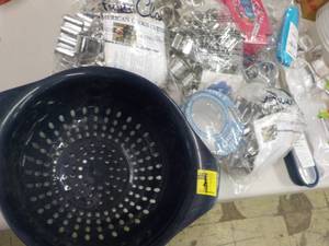 lot 84 image: Cookie Cutter and kitchen Supplies...