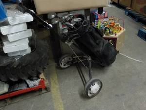 lot 113 image: Wilson Golf Cart and 8 Clubs...