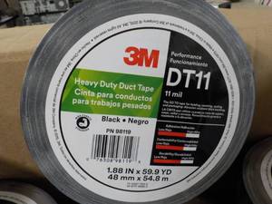 lot 121 image: Lot of 4 Rolls 3M Dt11 Black Heavy ...