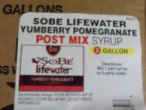 lot 158 image: 3 Gallon Sobe Lifewater Yumberry Po...