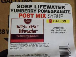 lot 159 image: 3 Gallon Sobe Lifewater Yumberry Po...