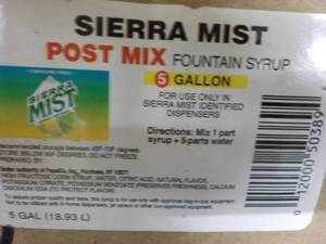 lot 160 image: 5 Gallon Sierra Mist Post Mix Fount...