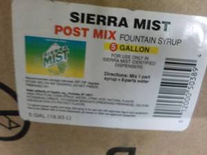 lot 161 image: 5 Gallon Sierra Mist Post Mix Fount...