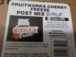 lot 175 image: 3 Gallon Fruitworks Cherry Freeze P...