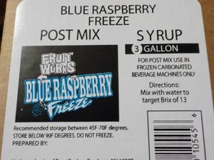 lot 195 image: 3 Gallon Blue Raspberry Freeze Post...