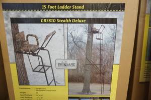 lot 24 image: Big Game Deer Stands Model CR3810 Stealth Deluxe 15 Ladder Stand