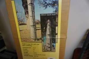 lot 33 image: Big Game Tree Stands Model CR0121 16 Quick Stick Tree Stand Ladder
