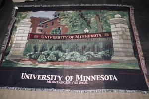 lot 42 image: Pure Country Weavers Univ of Minn Tapestry Blanket