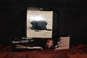 lot 55 image: Travel & Convenience Utility Bag and Hoson Hair Curler