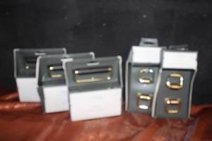 lot 110 image: Three Sets of Threshold Polished Brass Pulls (18 Total)