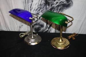 lot 10 image: Catalina Lighting Bankers Lamps