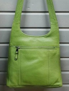 lot 66 image: TIGNANELLO PEBBLED GREEN LEATHER HOBO SHOULDER HANDBAG PURSE PAISLEY LINING NWOT