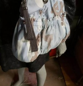 lot 39 image: B Makowsky Soft Genuine Leather Multicolor Blue Gray Camo Shoulder Bag Satchel