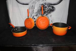 lot 51 image: 6 Pc Rachel Ray Orange Cookware