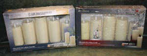 lot 154 image: Mirage & Sterno LED Wax Candles wRemotes