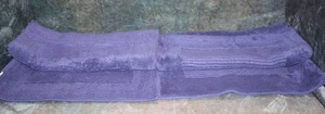 lot 156 image: 2 Kirkland Navy Blue Reversible Bath Mats