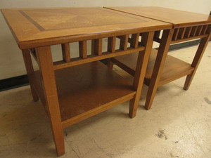 lot 502 image: CHERRY OAK END TABLES