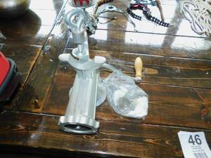 lot 45 image: Chard #8 Silver Cast Iron Hand Meat Grinder