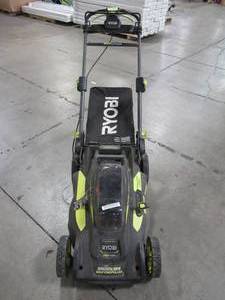 lot 2 image: Ryobi 20 in. 40-Volt 6.0 Ah Lithium-Ion Battery Brushless Cordless Walk Behind Self-Propelled Lawn Mower RY401120-Y