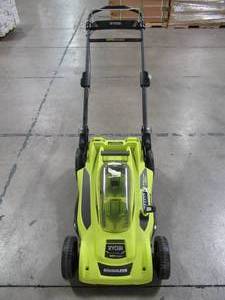 lot 4 image: Ryobi 20 in. 40-Volt Brushless Lithium-Ion Cordless Battery Walk Behind Push Lawn Mower RY401110-Y