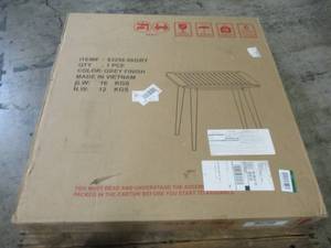 lot 121 image: Homestyles La Jolla Cast White Round Aluminum Outdoor Dining Table 5550-30