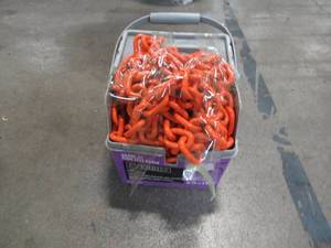 lot 789 image: Everbilt 516 in. x 50 ft. Grade 43 Hi-Vis Steel Chain, Orange 811740