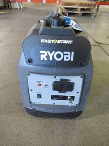 lot 54 image: Ryobi 2,000-Watt Gray Gasoline Powered Digital Inverter Generator RYI2000GRA