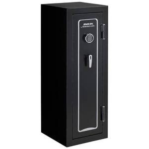 lot 200 image: Armorguard 18-Gun Fire Rated Safe with Electronic Lock and Door Storage, Black, A-18-MB-E-S - LOCKED, Some Slight Scratches