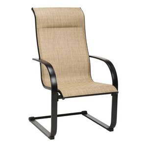 lot 209 image: Garden Treasures Pelham Bay Dining Chairs, FCS60584RA - Enough Parts for 3 Sling Back Chairs.