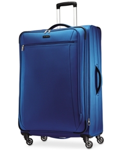 lot 700 image: Samsonite X-Tralight 29 Softside Check-In Spinner in Blue, Small rip in front along zipper.
